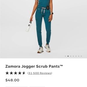 FIGS Zamora Jogger Scrub Pants in Caribbean Blue Size Medium